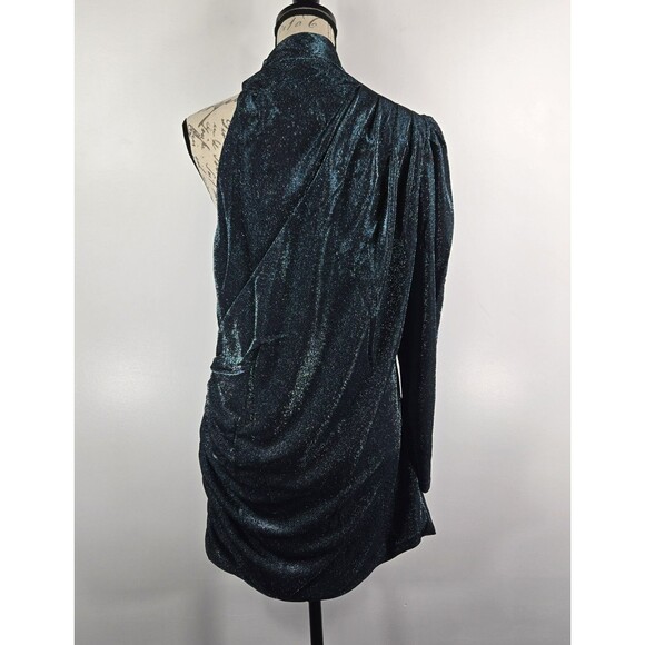 Choosy Women's Size XL Metallic Long Sleeve Open Shoulder Bodycon Dress NWT - Picture 4 of 11
